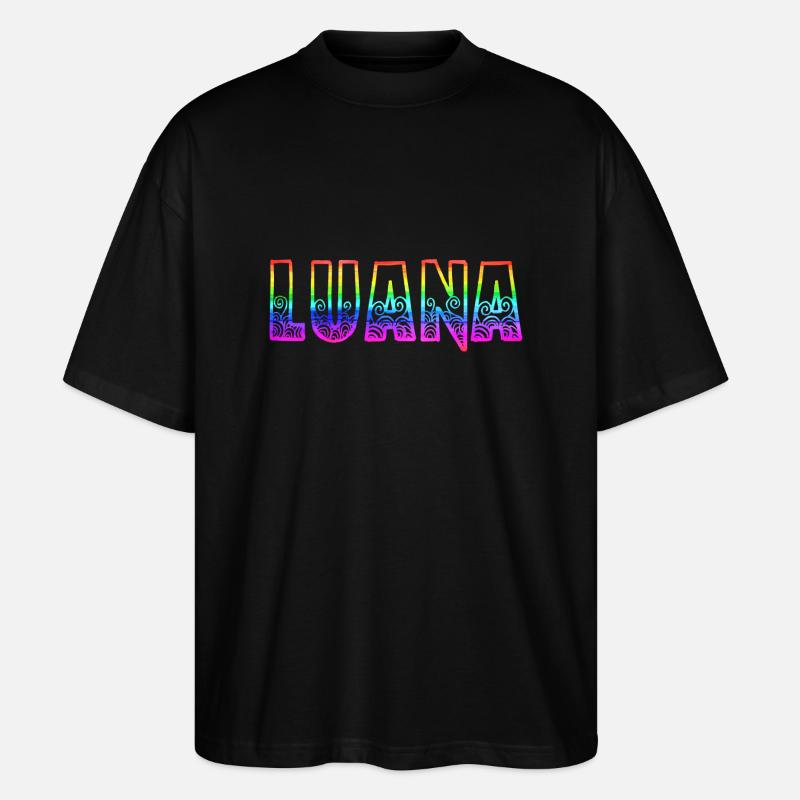 luana rs arc-en-ciel - T-shirt bio Blaster 2.0 coupe oversize Stanley/Stella Unisexe - noir