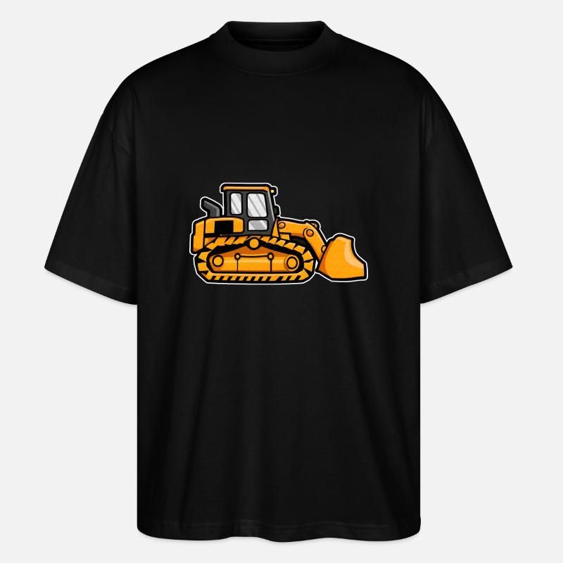 Raupenbagger - Stanley/Stella Oversized Unisex Bio T-Shirt Blaster 2.0 - Schwarz