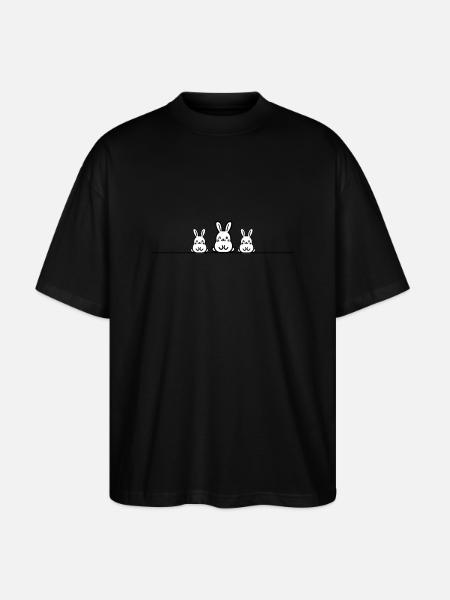 Easter Bunny Easter - Stanley/Stella Oversized Unisex Organic T-shirt Blaster 2.0 - black