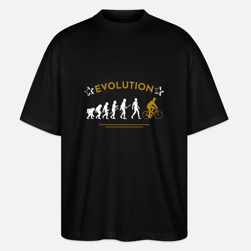 Evolution Bike Fahrrad Geschenk - Stanley/Stella Oversized Unisex Bio T-Shirt Blaster 2.0 - Schwarz
