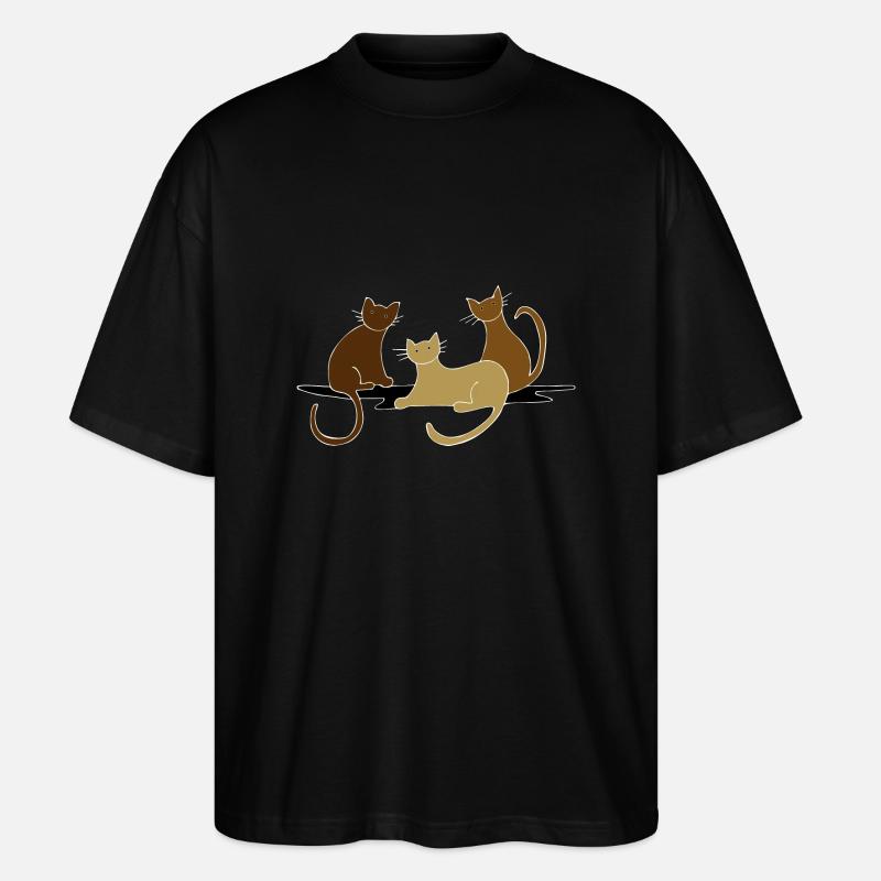 Katzen - Stanley/Stella Oversized Unisex Bio T-Shirt Blaster 2.0 - Schwarz