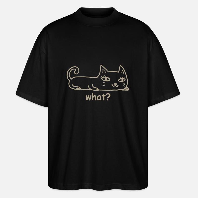 Katze What? - Stanley/Stella Oversized Unisex Bio T-Shirt Blaster 2.0 - Schwarz