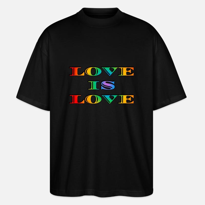 Regenbogen-Liebe ist Liebe - Stanley/Stella Oversized Unisex Bio T-Shirt Blaster 2.0 - Schwarz