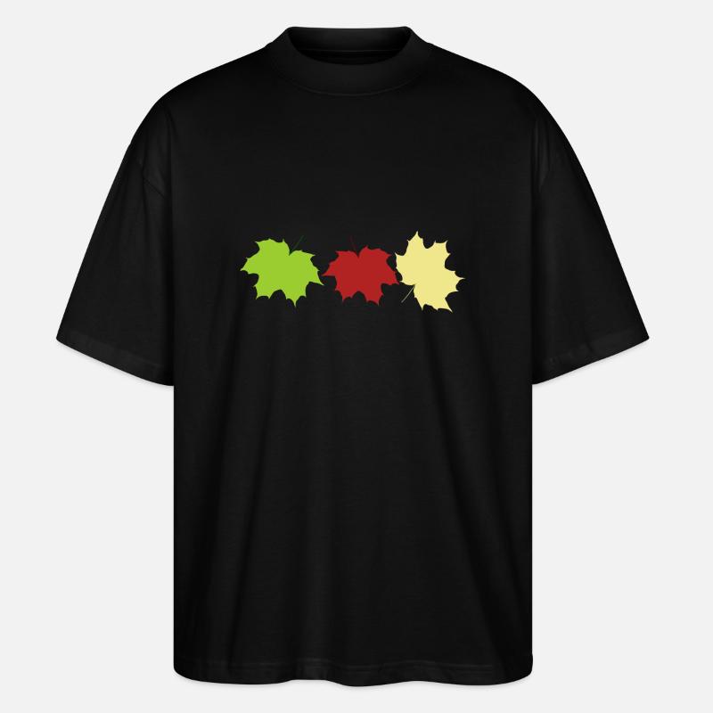 Herbstlaub - Stanley/Stella Oversized Unisex Bio T-Shirt Blaster 2.0 - Schwarz