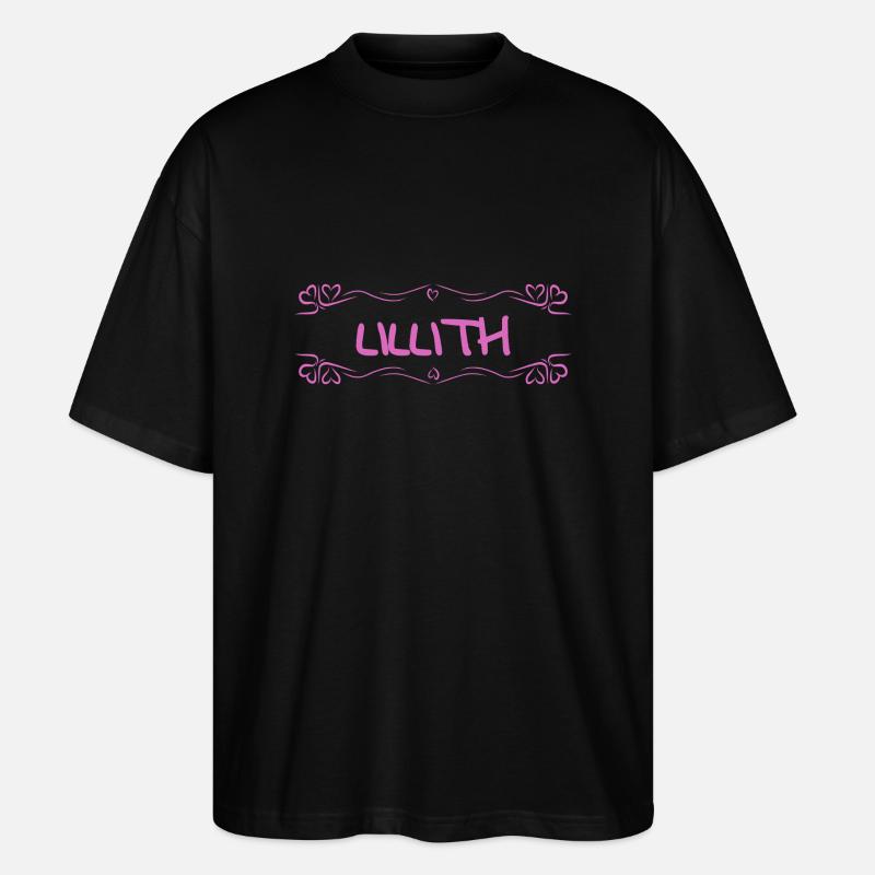 Lillith als Name - Stanley/Stella Oversized Unisex Bio T-Shirt Blaster 2.0 - Schwarz