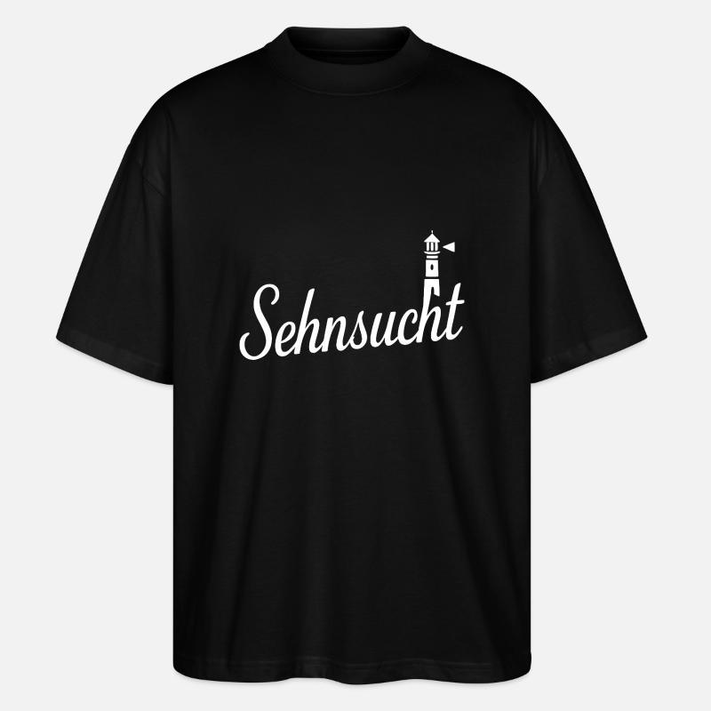 Sehnsucht - Stanley/Stella Oversized Unisex Bio T-Shirt Blaster 2.0 - Schwarz