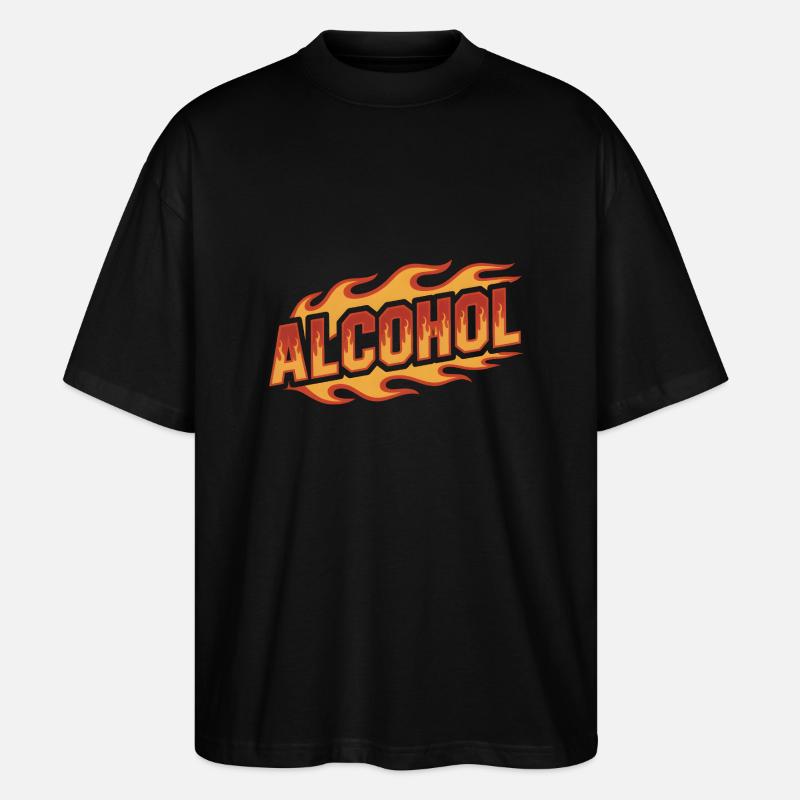 Alkohol - Cool Drinking Logo - Stanley/Stella Oversized Unisex Bio T-Shirt Blaster 2.0 - Schwarz