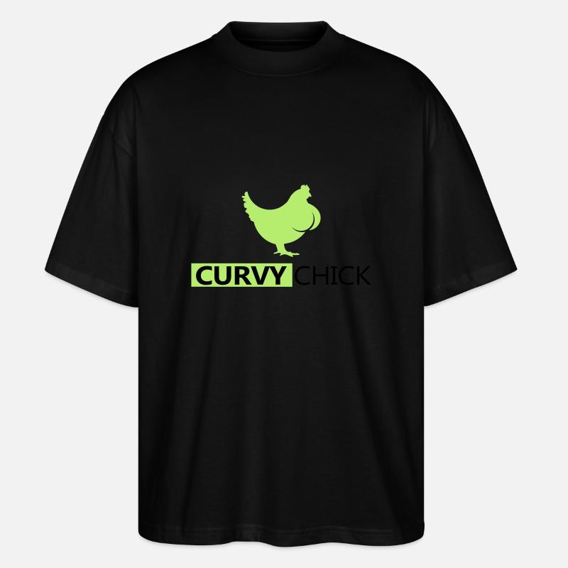 Curvy Chick - Stanley/Stella Oversized Unisex Bio T-Shirt Blaster 2.0 - Schwarz
