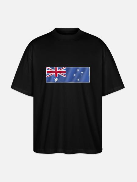 Flagge Australien - Stanley/Stella Oversized Unisex Bio T-Shirt Blaster 2.0 - Schwarz