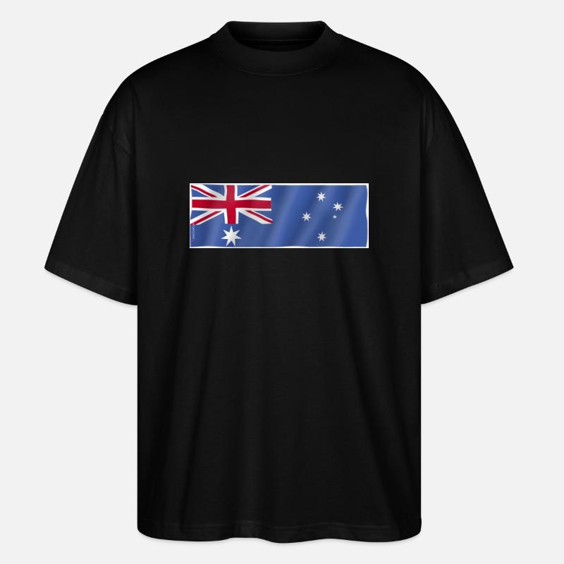 Flagge Australien - Stanley/Stella Oversized Unisex Bio T-Shirt Blaster 2.0 - Schwarz