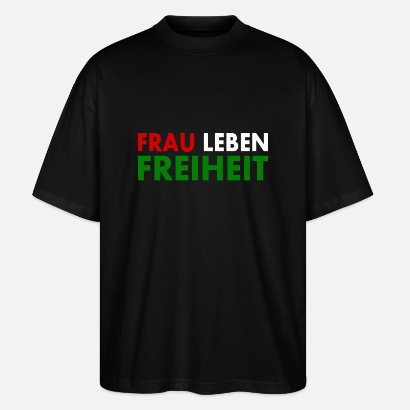 Frau leben freiheit - Stanley/Stella Oversized Unisex Bio T-Shirt Blaster 2.0 - Schwarz