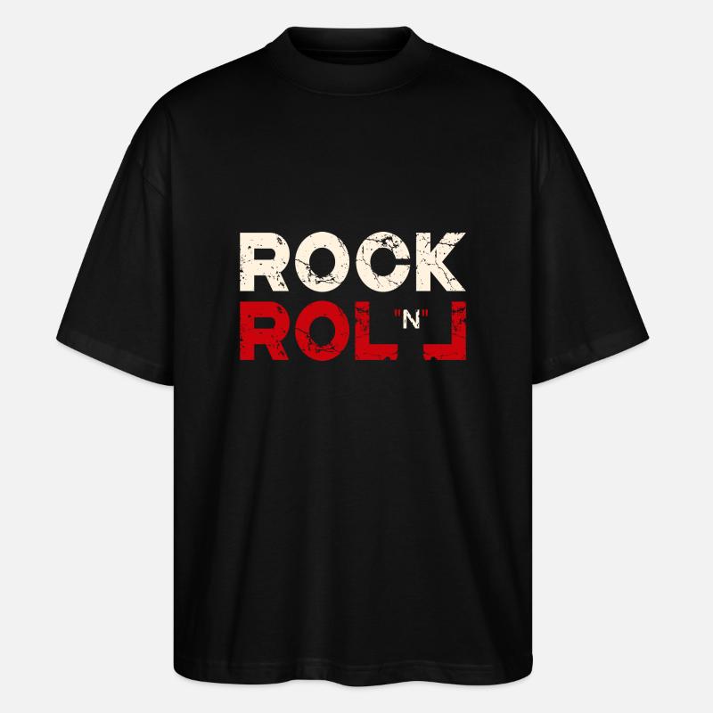 Rock 'N' Roll - Stanley/Stella Oversized Unisex Bio T-Shirt Blaster 2.0 - Schwarz