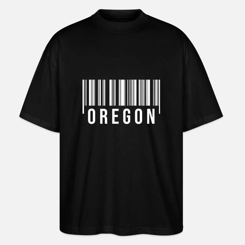 Oregon Barcode - Stanley/Stella Oversized Unisex Organic T-shirt Blaster 2.0 - black