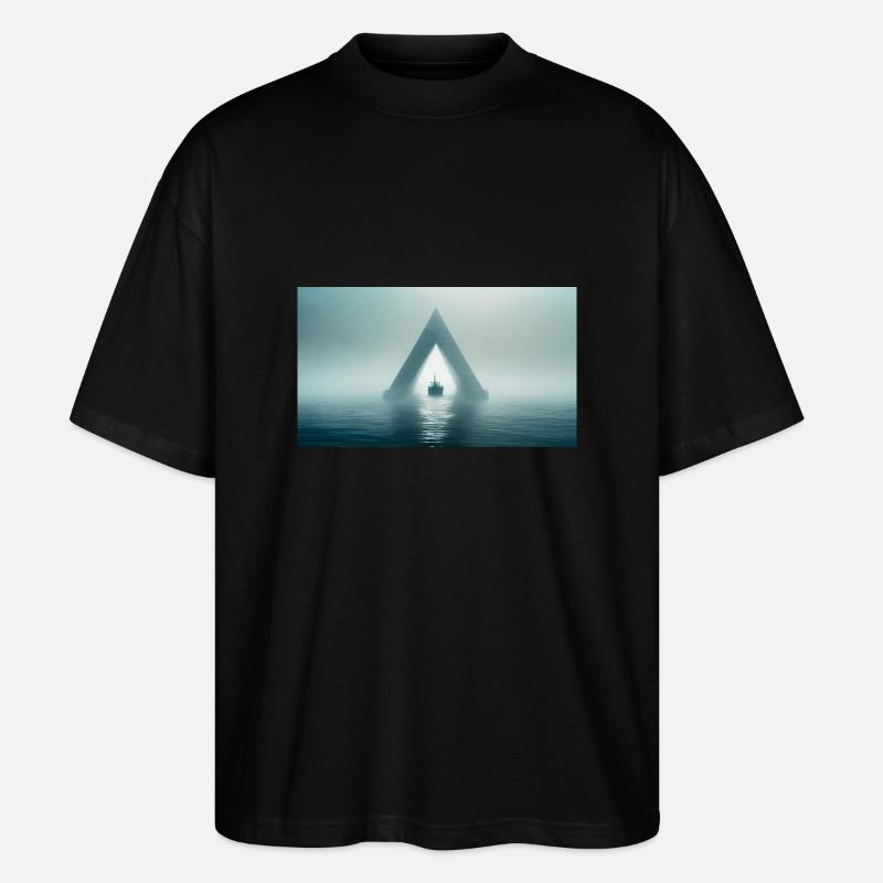 creepy mythical places – Bermuda Triangle - Stanley/Stella Oversized Unisex Organic T-shirt Blaster 2.0 - black