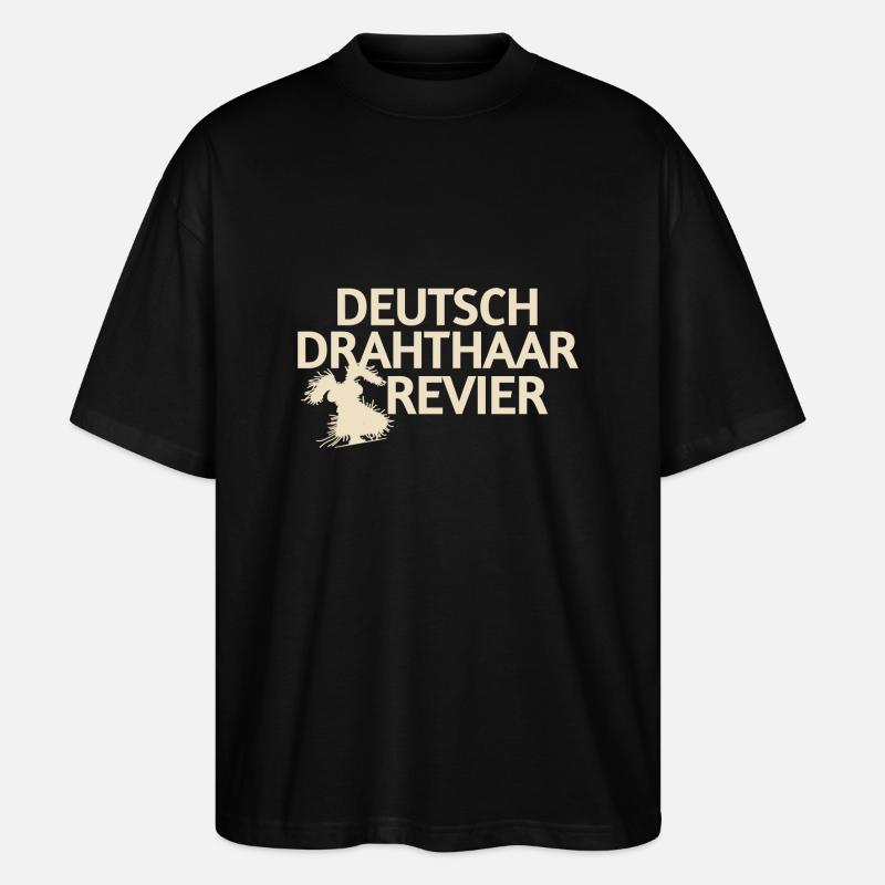 German Wirehaired Pointer - Stanley/Stella Oversized Unisex Organic T-shirt Blaster 2.0 - black