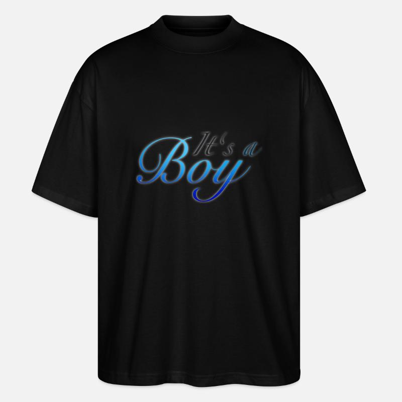 Its a Boy - Stanley/Stella Oversized Unisex Bio T-Shirt Blaster 2.0 - Schwarz