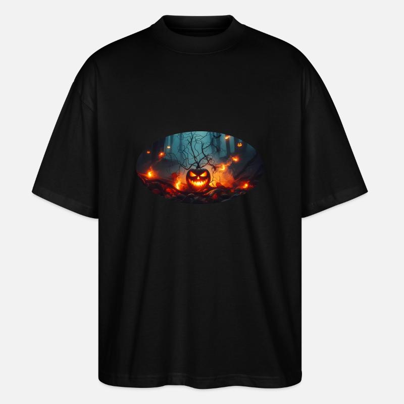 Halloween Kürbis 1 - Stanley/Stella Oversized Unisex Bio T-Shirt Blaster 2.0 - Schwarz