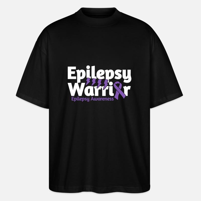Epilepsy Warrior - Stanley/Stella Oversized Unisex Bio T-Shirt Blaster 2.0 - Schwarz