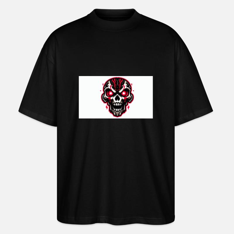 Animierter Schädel - Stanley/Stella Oversized Unisex Bio T-Shirt Blaster 2.0 - Schwarz