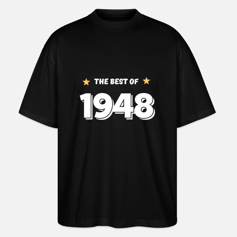 Das Beste von 1948 - Stanley/Stella Oversized Unisex Bio T-Shirt Blaster 2.0 - Schwarz