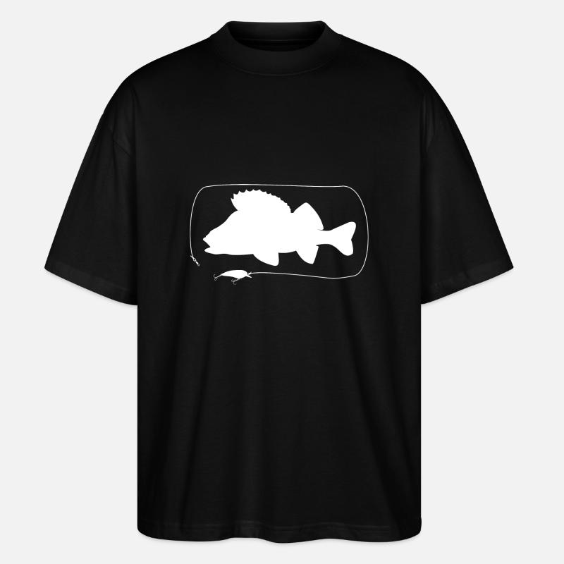 Perchoir avec wobbler - T-shirt bio Blaster 2.0 coupe oversize Stanley/Stella Unisexe - noir