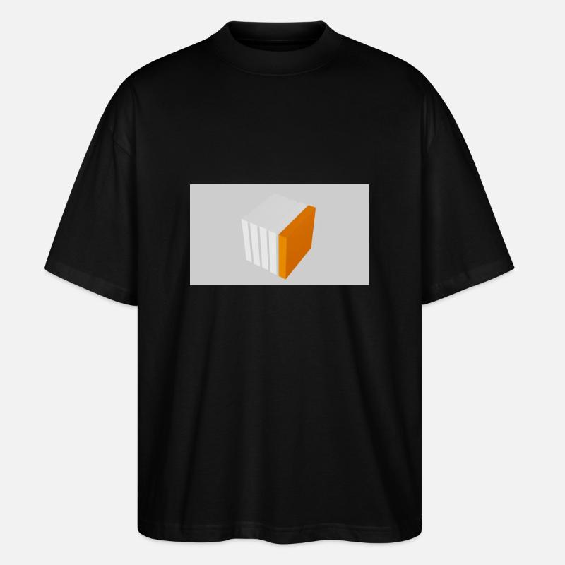 Spaltwürfel orange - Stanley/Stella Oversized Unisex Bio T-Shirt Blaster 2.0 - Schwarz