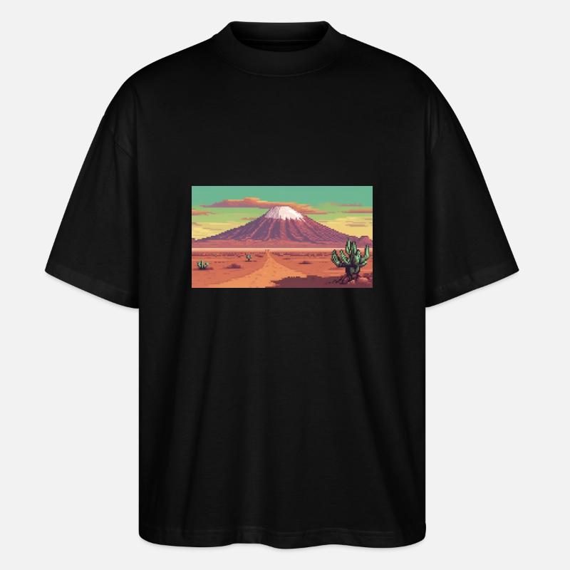 Atacama-Wüste, Chile - Pixel Art - Stanley/Stella Oversized Unisex Bio T-Shirt Blaster 2.0 - Schwarz