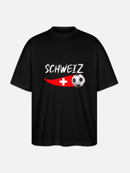 Schweizer Schweiz - Stanley/Stella Oversized Unisex Bio T-Shirt Blaster 2.0 - Schwarz