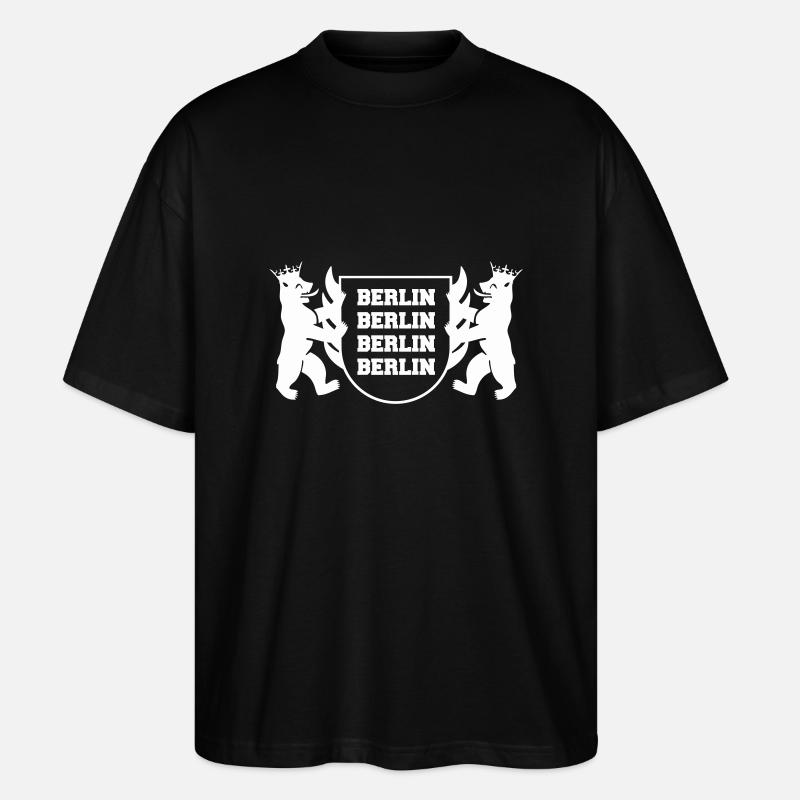 Armoiries de Berlin - T-shirt bio Blaster 2.0 coupe oversize Stanley/Stella Unisexe - noir