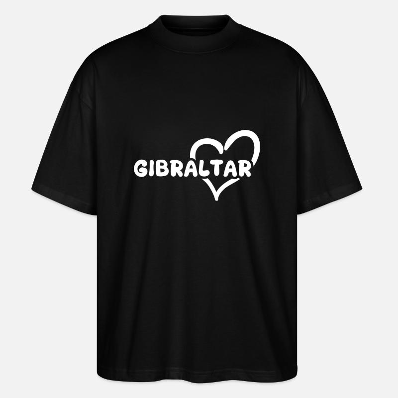 Cadeau pour Gibraltar - T-shirt bio Blaster 2.0 coupe oversize Stanley/Stella Unisexe - noir