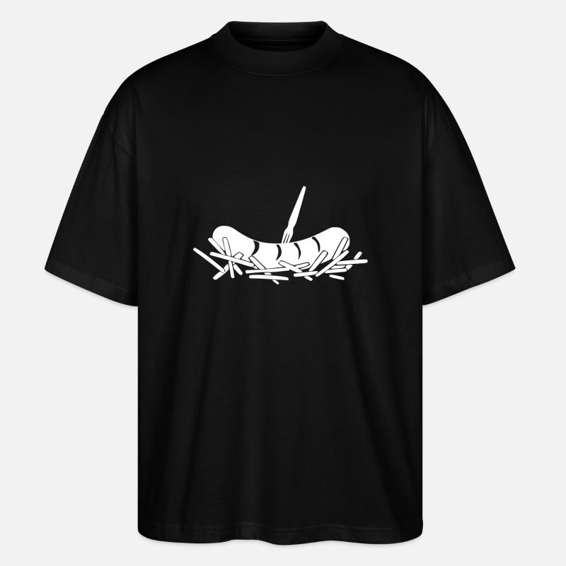 Frites currywurst - T-shirt bio Blaster 2.0 coupe oversize Stanley/Stella Unisexe - noir