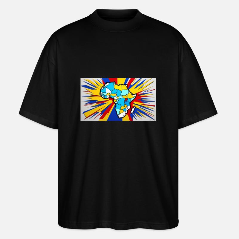 Farbe Afrikas - Stanley/Stella Oversized Unisex Bio T-Shirt Blaster 2.0 - Schwarz