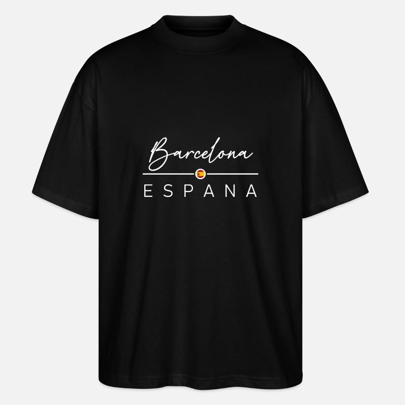 Spain - Barcelona - Spain - España - Stanley/Stella Oversized Unisex Organic T-shirt Blaster 2.0 - black