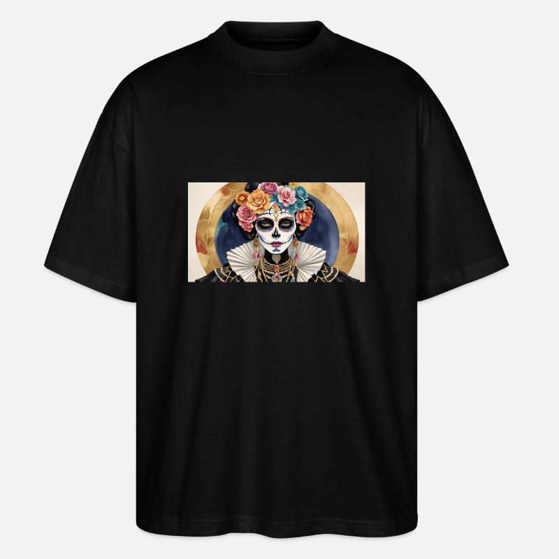 LA CATRINA DELUXE - Stanley/Stella Oversized Unisex Bio T-Shirt Blaster 2.0 - Schwarz
