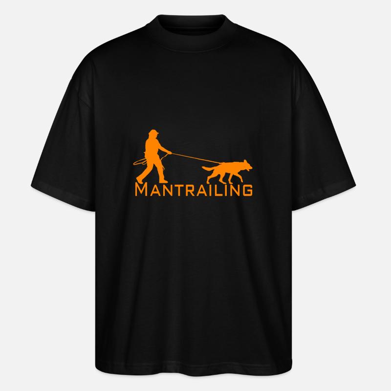 Mantrailing orange - T-shirt bio Blaster 2.0 coupe oversize Stanley/Stella Unisexe - noir