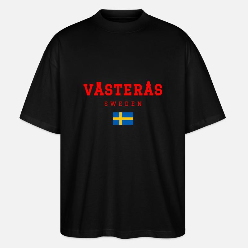 Västeras, Suède - T-shirt bio Blaster 2.0 coupe oversize Stanley/Stella Unisexe - noir