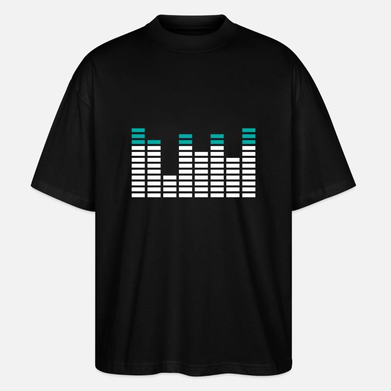 Music Energy Equalizer Beat - Stanley/Stella Oversized Unisex Bio T-Shirt Blaster 2.0 - Schwarz