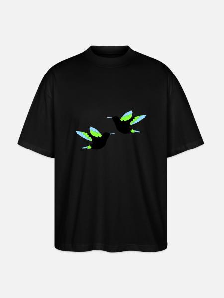 Hummingbird 02 - Stanley/Stella Oversized Unisex Organic T-shirt Blaster 2.0 - black