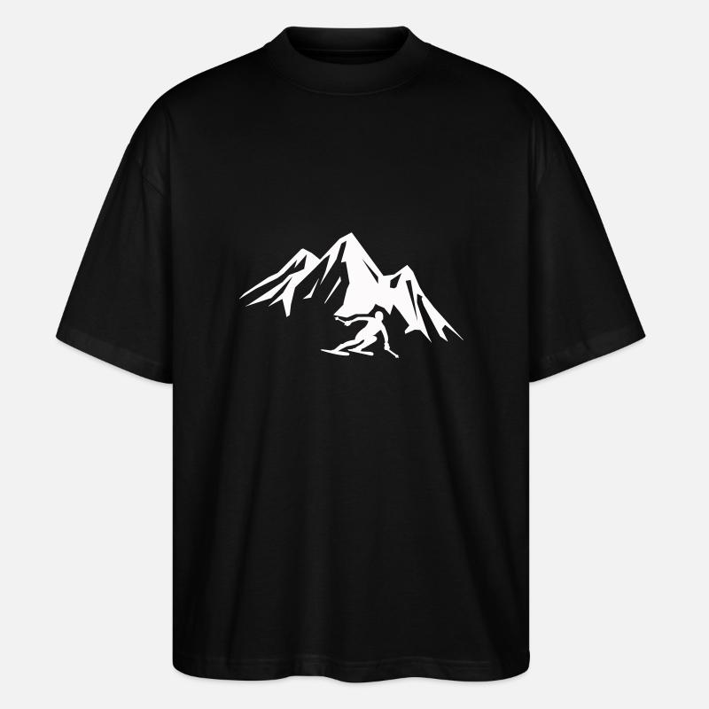 ski berge - Stanley/Stella Oversized Unisex Bio T-Shirt Blaster 2.0 - Schwarz