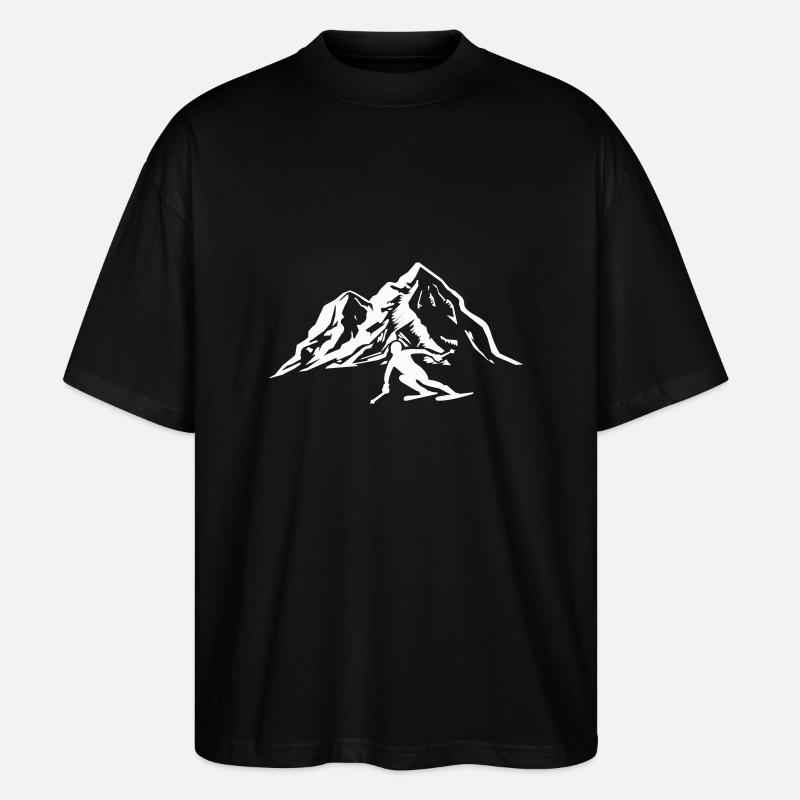 ski berge 1 - Stanley/Stella Oversized Unisex Bio T-Shirt Blaster 2.0 - Schwarz