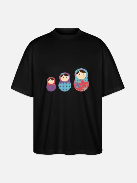 matriochkas - Stanley/Stella Oversized Unisex Organic T-shirt Blaster 2.0 - black