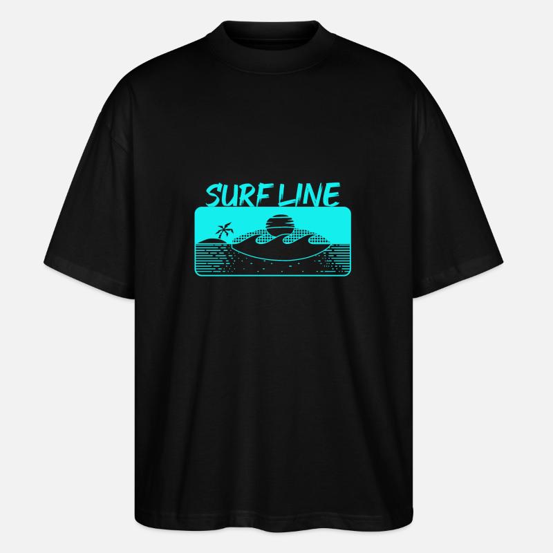 Surf-Linie1 - Stanley/Stella Oversized Unisex Bio T-Shirt Blaster 2.0 - Schwarz