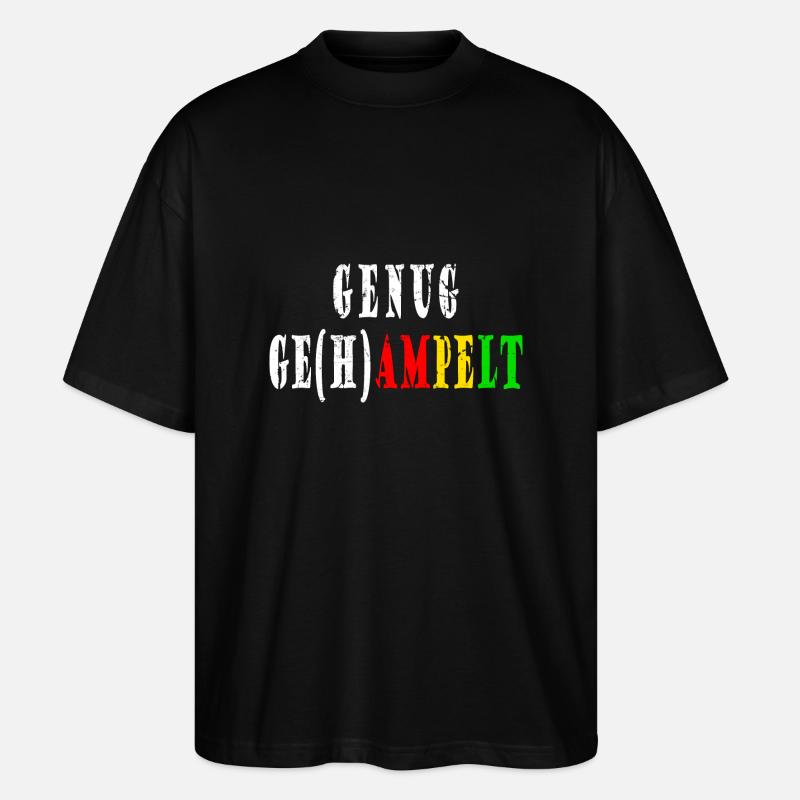 GENUG GE(H)AMPELT Ampel-Protest - Stanley/Stella Oversized Unisex Bio T-Shirt Blaster 2.0 - Schwarz