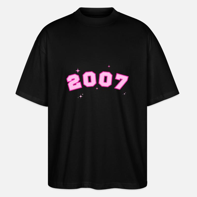 2007 rose étoile - T-shirt bio Blaster 2.0 coupe oversize Stanley/Stella Unisexe - noir