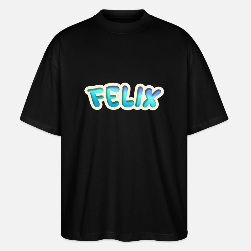 Felix als Job - Stanley/Stella Oversized Unisex Bio T-Shirt Blaster 2.0 - Schwarz