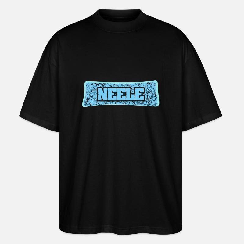 Neele als Name - Stanley/Stella Oversized Unisex Bio T-Shirt Blaster 2.0 - Schwarz