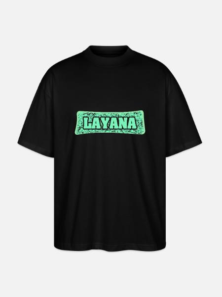 Layana as a birth name - Stanley/Stella Oversized Unisex Organic T-shirt Blaster 2.0 - black