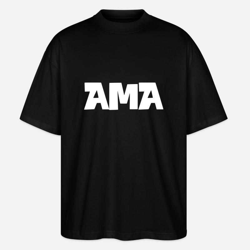 AMA - ASK ME ANYTHING - Stanley/Stella Oversized Unisex Organic T-shirt Blaster 2.0 - black