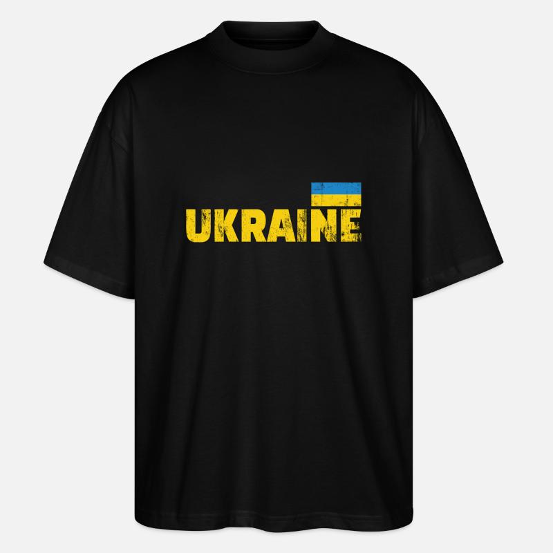 drapeau de l’Ukraine - T-shirt bio Blaster 2.0 coupe oversize Stanley/Stella Unisexe - noir
