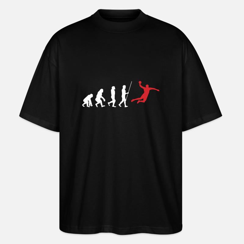 Évolution du handball - T-shirt bio Blaster 2.0 coupe oversize Stanley/Stella Unisexe - noir